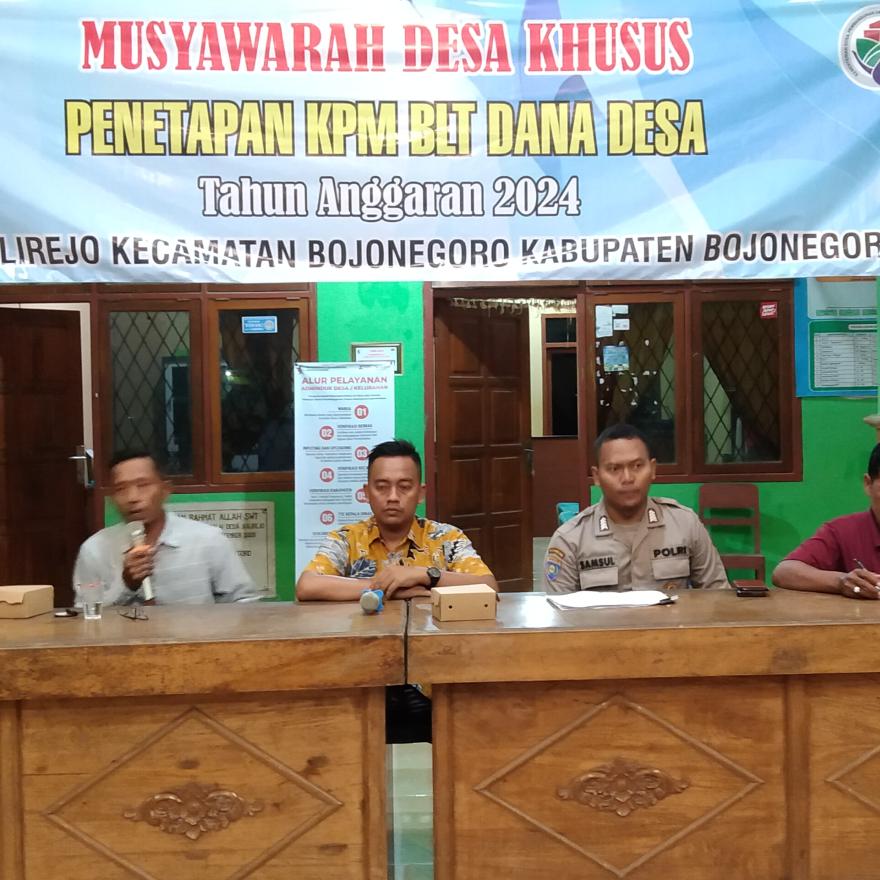 Musyawarah Desa Khusus Penetapan Keluarga Penerima Manfaat BLT DD Tahun Anggaran 2024
